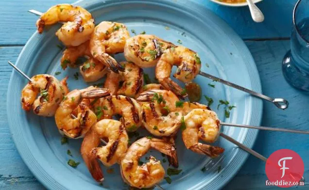 Grilled Shrimp with Chili Cocktail Sauce