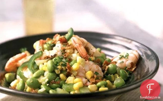Edamame Succotash with Shrimp