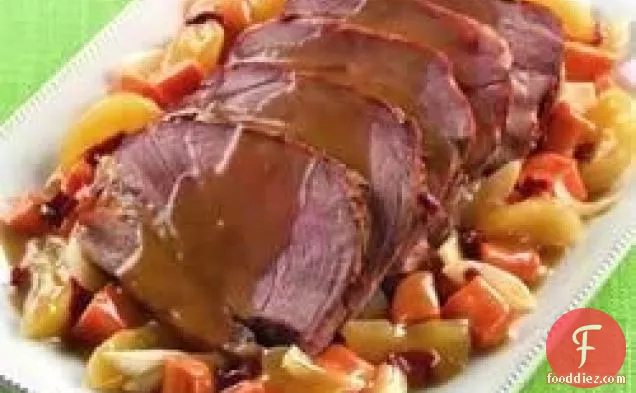 Sweet and Hot Apple Slow Cooker Pork