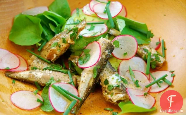 Sardine, Avocado And Radish Salad With Upland Cress