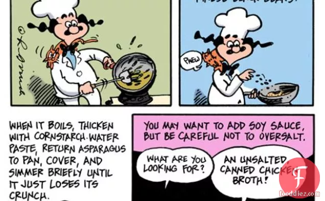 The Cartoon Kitchen: Asparagus With Black Beans