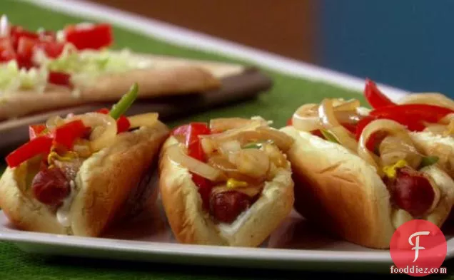 Fully Loaded Bacon-Wrapped Hot Dogs