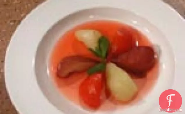 Three-Color Poached Pears