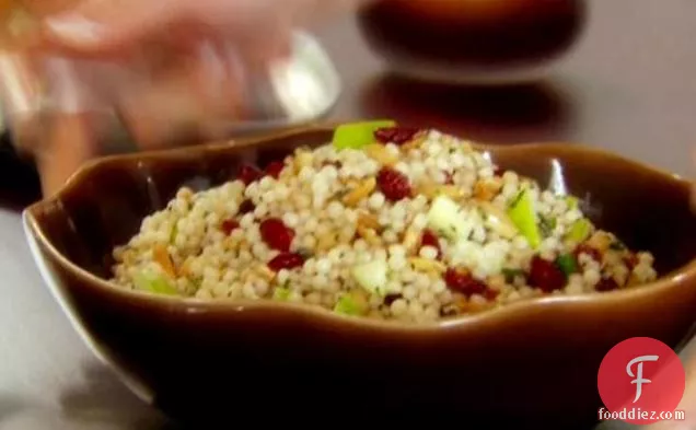 Israeli Couscous with Apples, Cranberries and Herbs