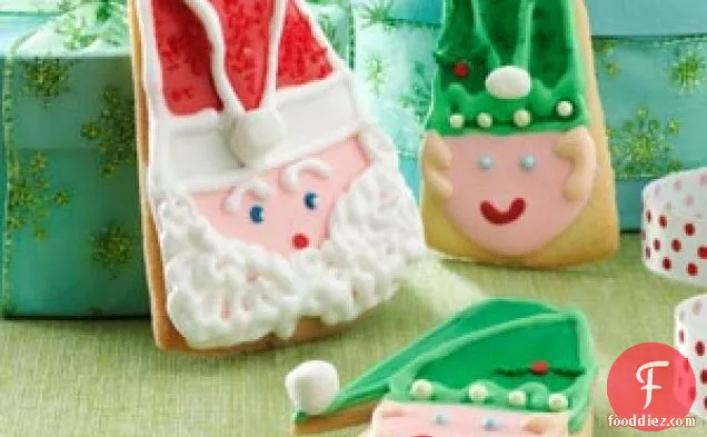 Santa and Elf Christmas Cookies