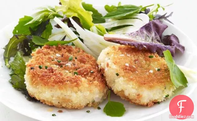 Risotto Cakes with Mixed Greens