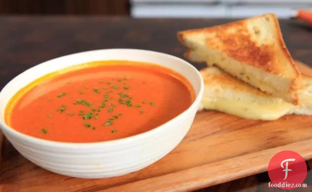 Tex-Mex Tomato Soup and Grilled Cheese