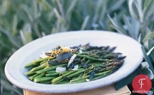 Roasted Asparagus with Sage and Lemon Butter