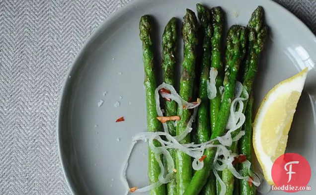Asparagus With Shallots, Chiles, And Lemon