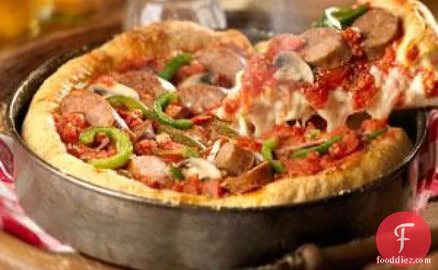 Italian Sausage Deep Dish Pizza