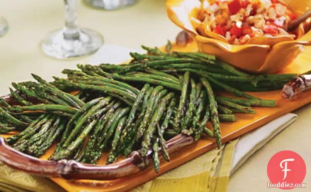 Grilled Asparagus With Parmesan Salsa