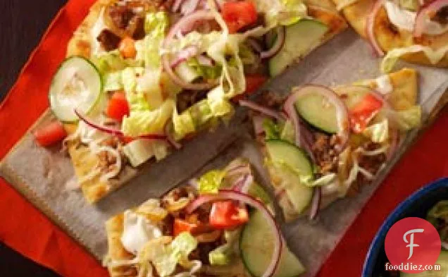 Salad-Topped Flatbread Pizzas