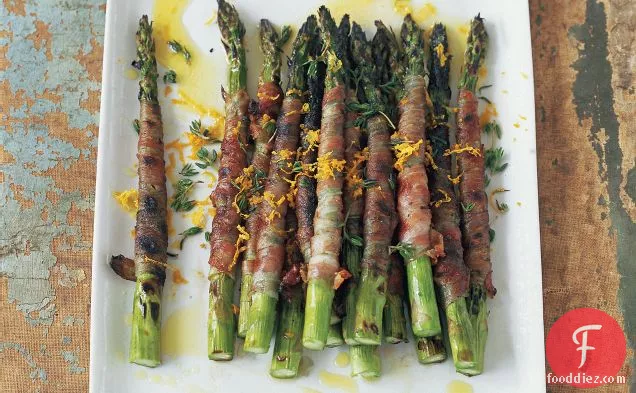 Pancetta-Wrapped Asparagus with Citronette