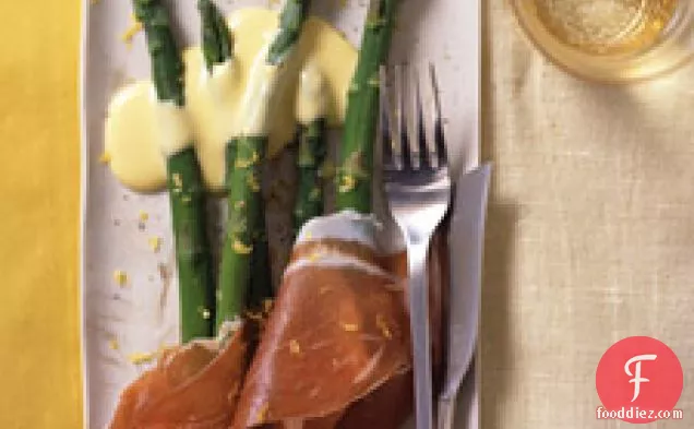 Asparagus With Prosciutto And Lemon Sabayon