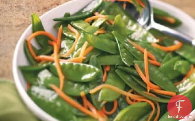 Snow Pea & Carrot Saute for Two