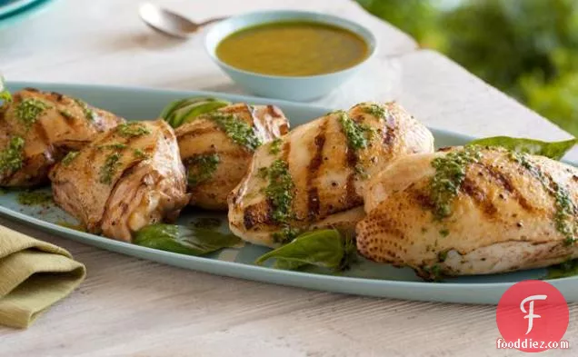 Grilled Chicken with Basil Dressing