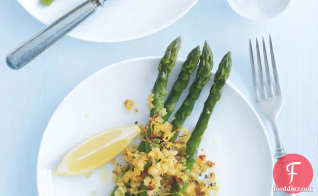 Grilled Asparagus With Chilli And Lemon Breadcrumbs