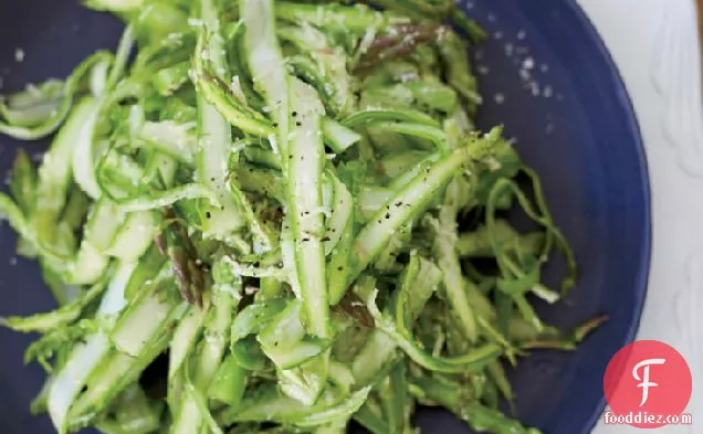 Shaved Raw Asparagus with Parmesan Dressing