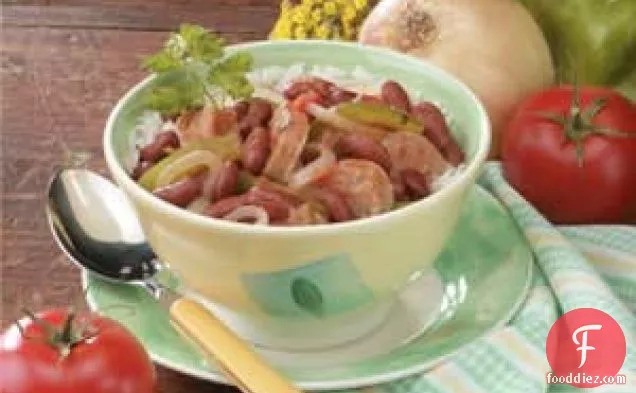 Kidney Bean Sausage Supper