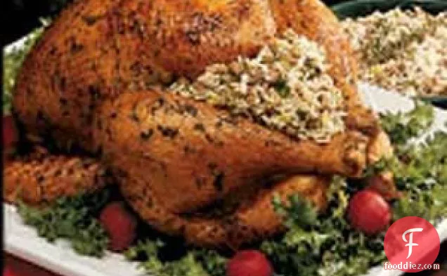Turkey with Herbed Rice Dressing