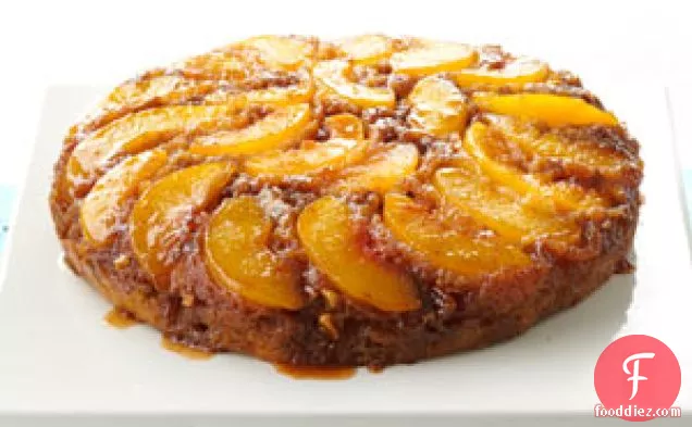Peach Praline Upside-Down Cake