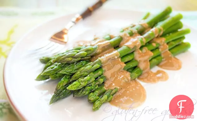 Asparagus With Maple Tahini Dressing