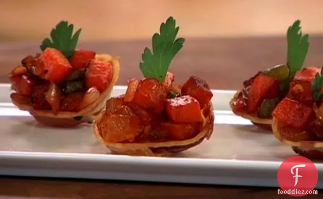 Bacon Cups with Sweet Potato Hash