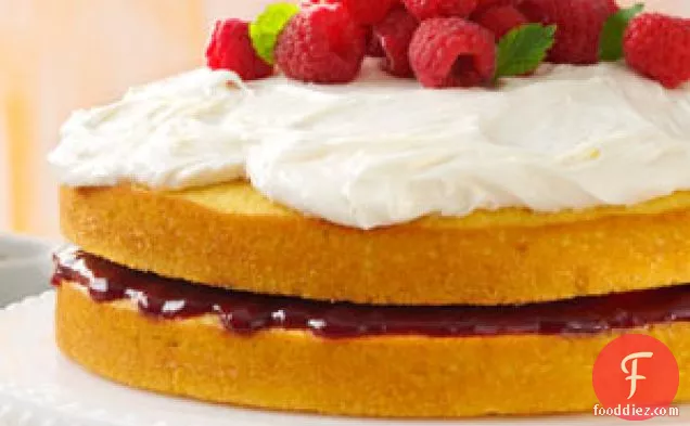 Lemon Raspberry-Filled Cake