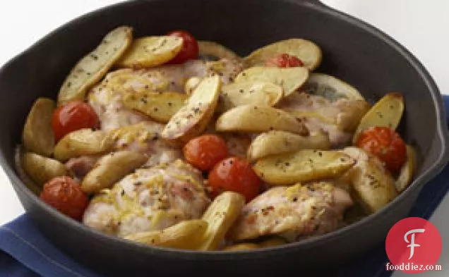 Skillet-Roasted Lemon Chicken with Potatoes