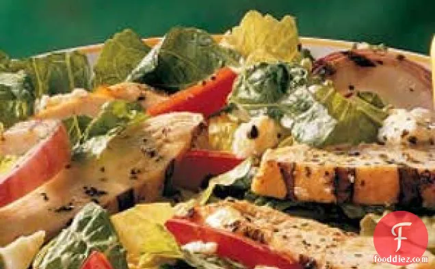 Grilled Chicken Salad with Warm Mustard Dressing