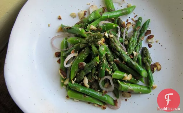 Blanched Asparagus With Almonds, Shallots & Lemon