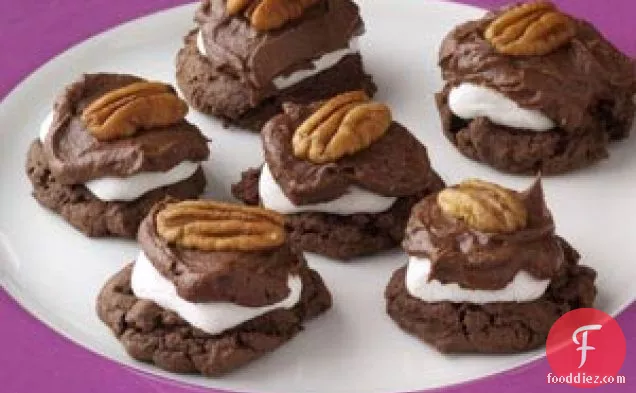 चॉकलेट से ढके मार्शमैलो कुकीज