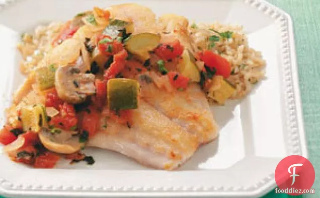 Snapper with Zucchini & Mushrooms