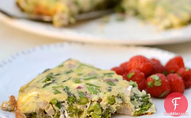 Spring Frittata With Asparagus & Radishes