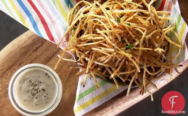 Shoestring Fries with Truffle Aioli