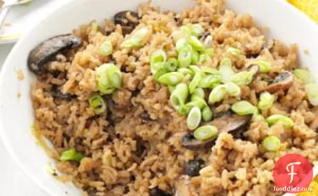 Slow Cooker Mushroom Rice Pilaf