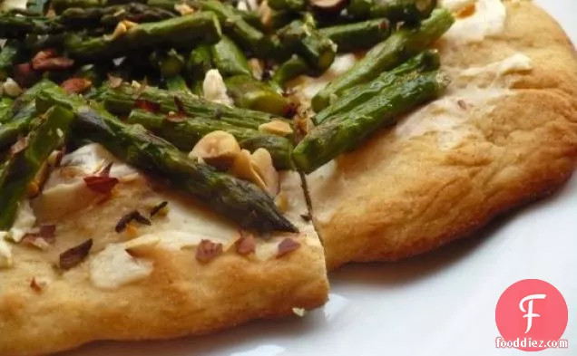 Asparagus, Goat Cheese And Orange Pizza