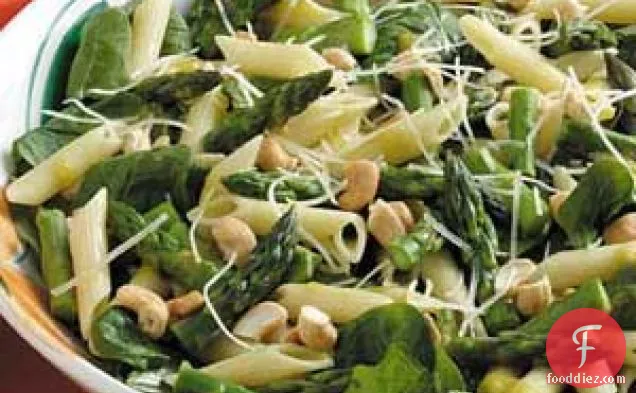 Warm Asparagus Spinach Salad