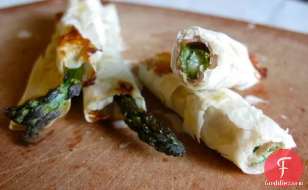 Asparagus Spears Wrapped In Prosciutto & Phyllo