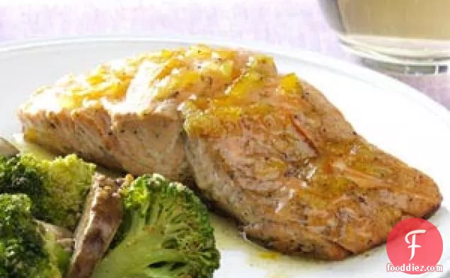 Grilled Salmon with Marmalade Dijon Glaze