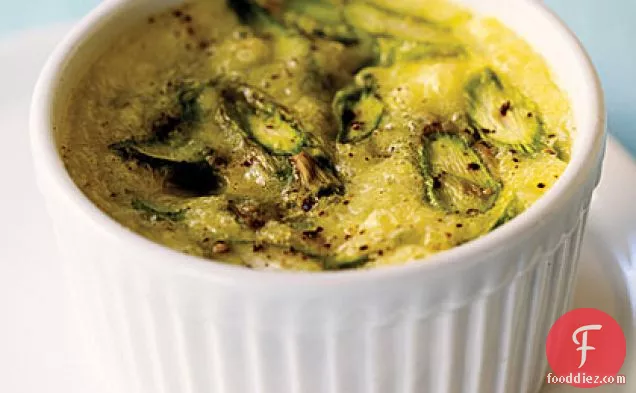 Creamy Baked Eggs with Asparagus and Pecorino