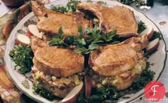 Pork Chops with Apple Stuffing
