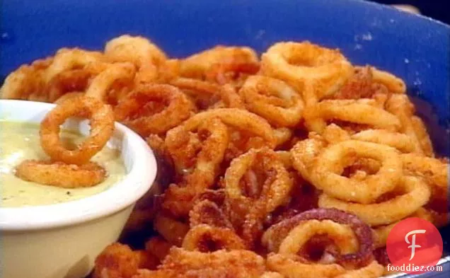 Fried Calamari with Spicy Anchovy Mayonnaise