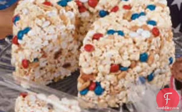 Patriotic Popcorn Cake