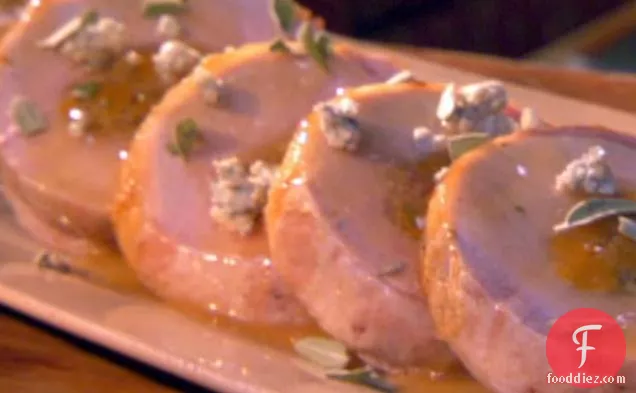 Stuffed Pork Loin with Butternut Squash and Blue Cheese