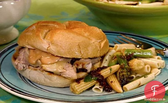 Hot Pork Sandwiches with Swiss and Quick Fix Russian Dressing
