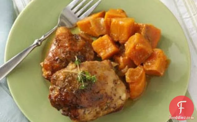 Peachy Chicken with Sweet Potatoes