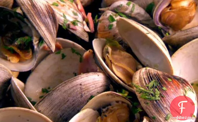 Clams with Pancetta and Scallions