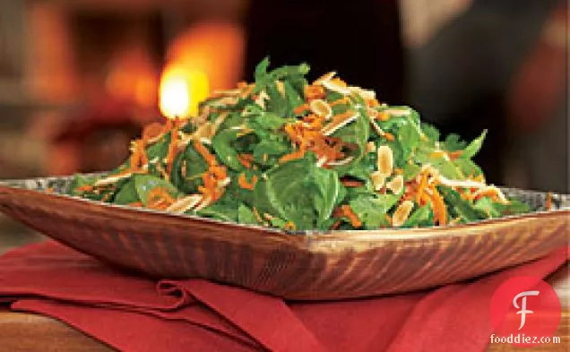 Arugula, Carrot & Celery Root Salad With Almonds