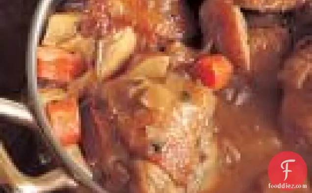 Porter-braised Chicken Thighs With Root Vegetables